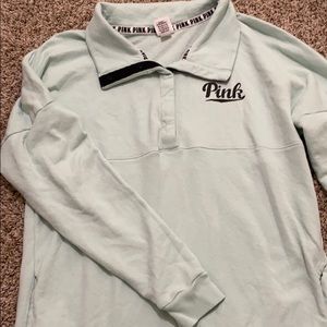 PINK 1/2 button sweater